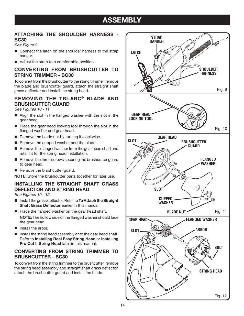 Assembly | Ryobi RY30931 User Manual | Page 14 / 30