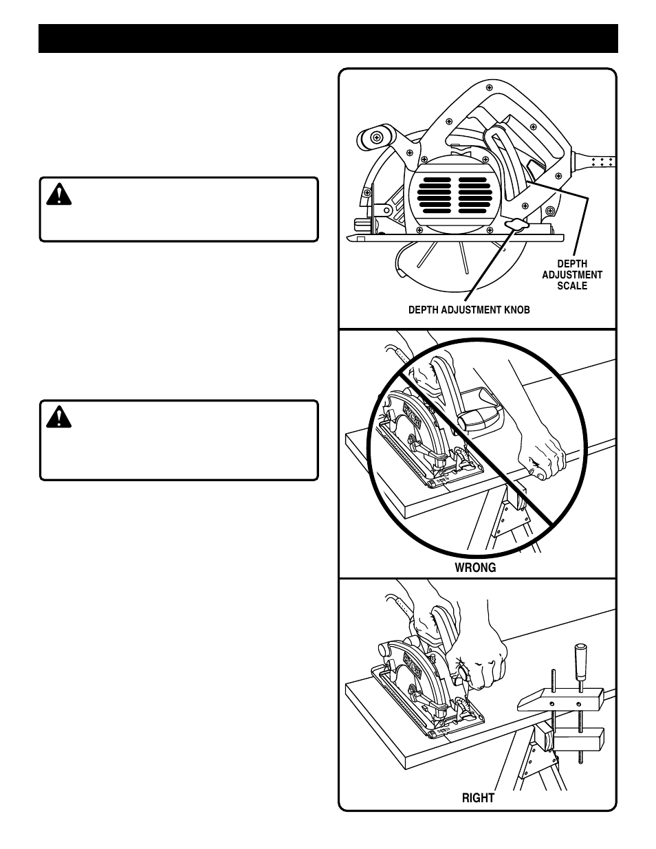 Operation, Warning | Ryobi CSB1308 User Manual | Page 10 / 20