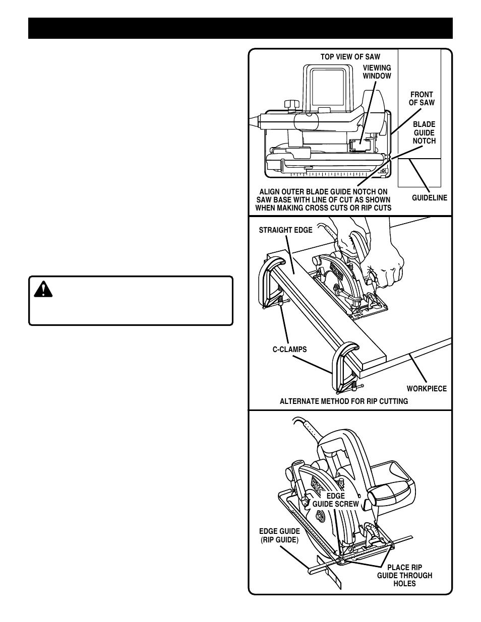 Operation, Warning | Ryobi CSB1308 User Manual | Page 12 / 20