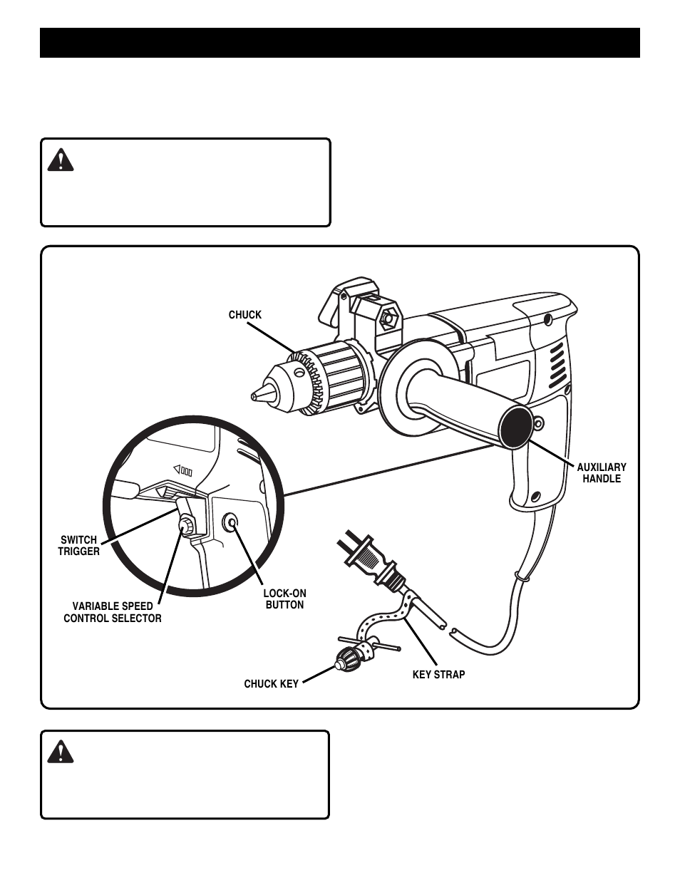 Operation, Warning | Ryobi D130VR User Manual | Page 5 / 12