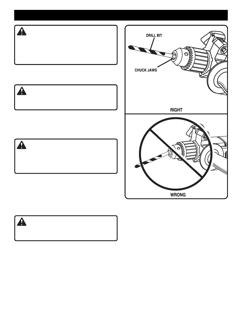 Operation, Warning | Ryobi D130VR User Manual | Page 8 / 12