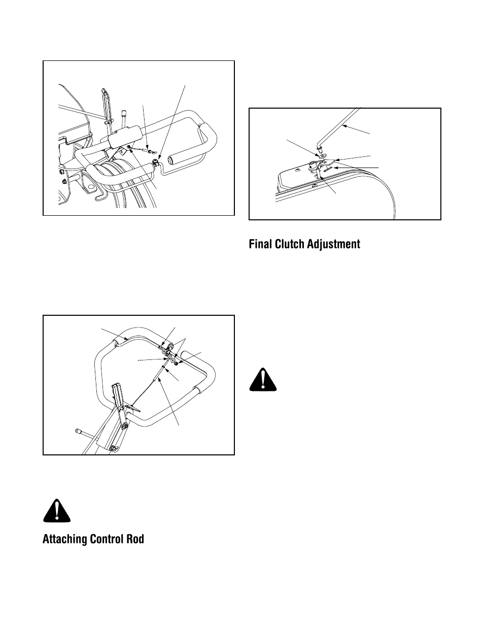 Attaching control rod, Final clutch adjustment | Ryobi 454 User Manual | Page 6 / 20