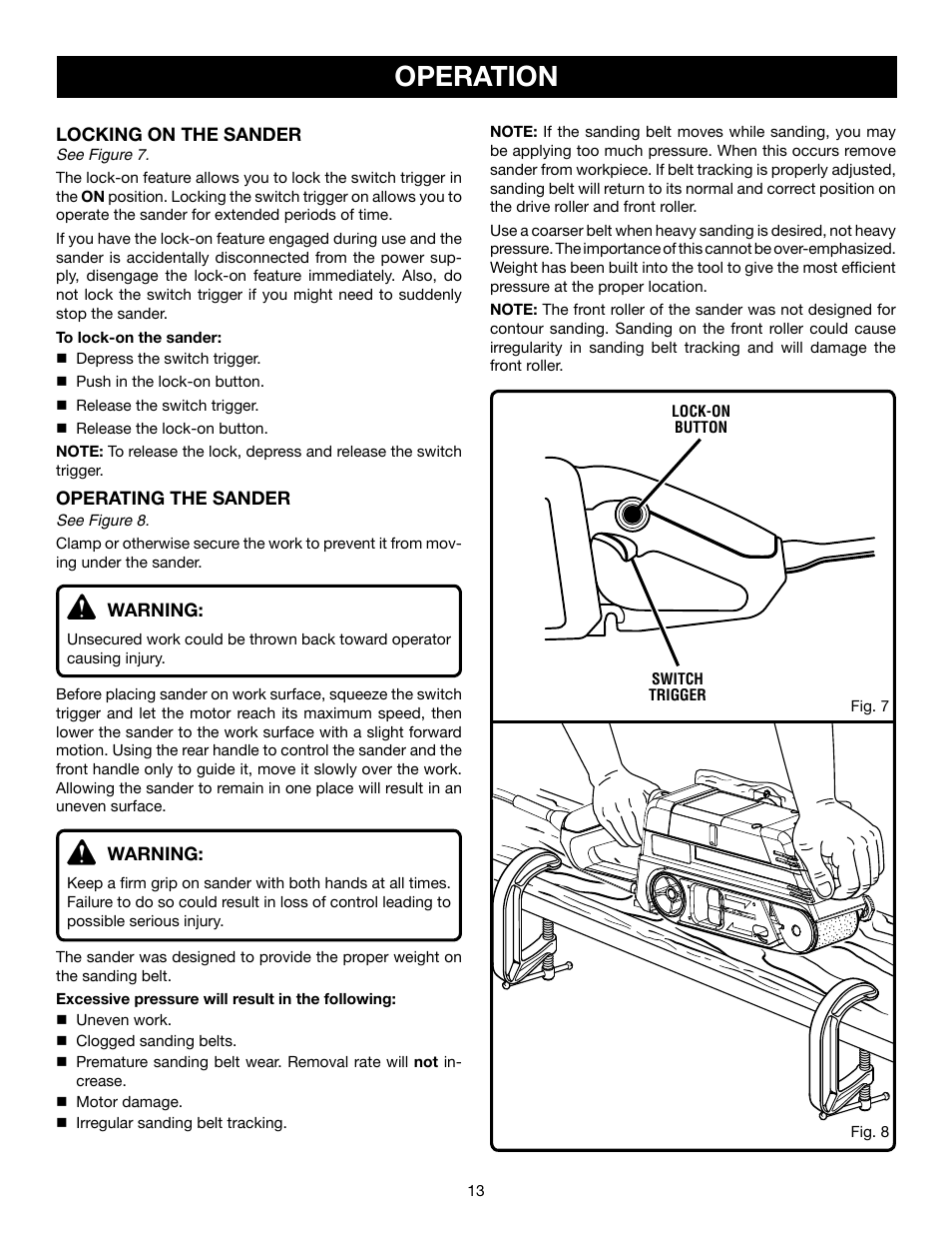 Operation | Ryobi BE321VS User Manual | Page 13 / 18