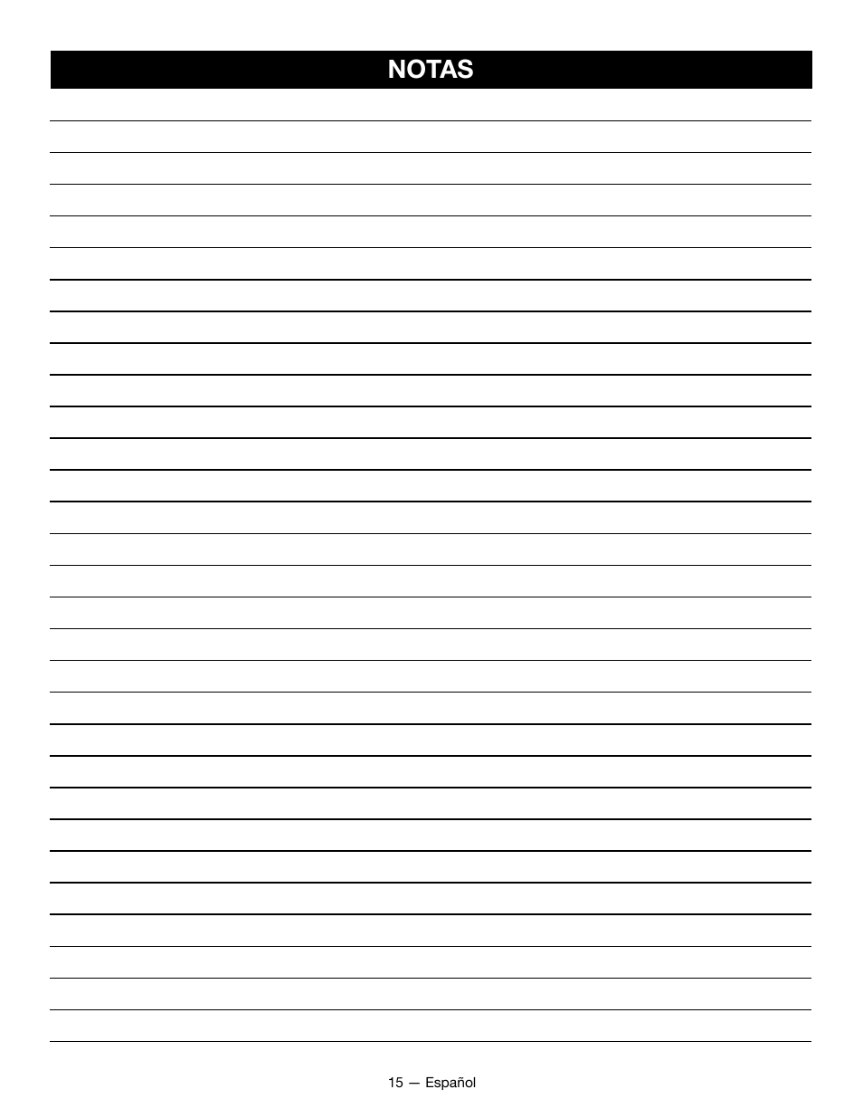 Notas | Ryobi RY09800 User Manual | Page 42 / 45