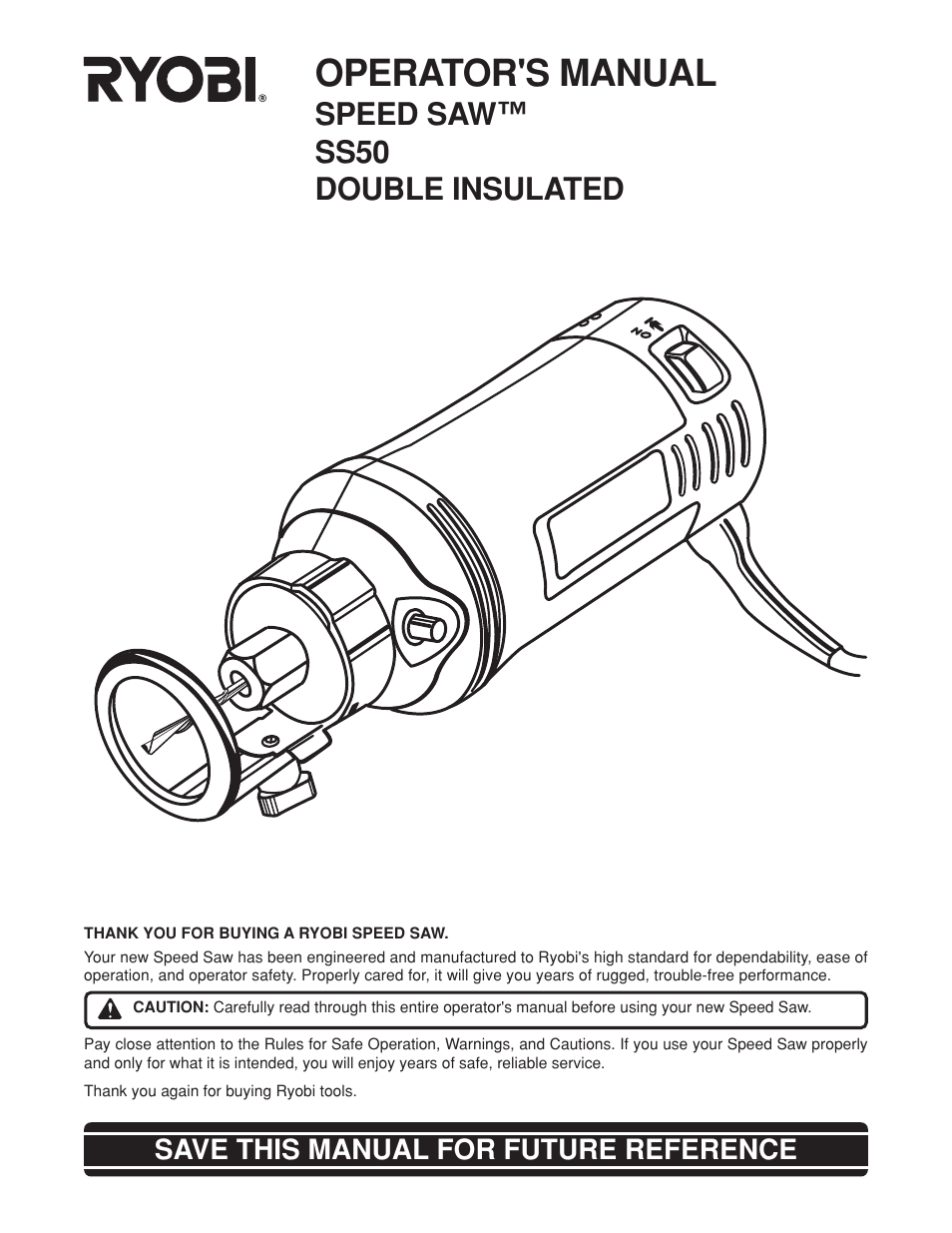 Ryobi SS50 User Manual | 14 pages