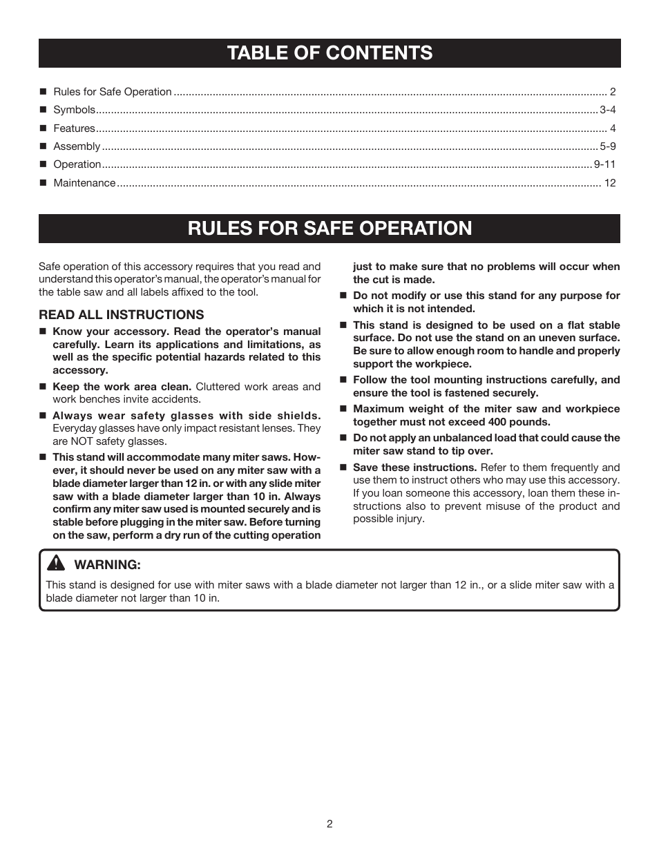 Ryobi A18MS01 User Manual | Page 2 / 12