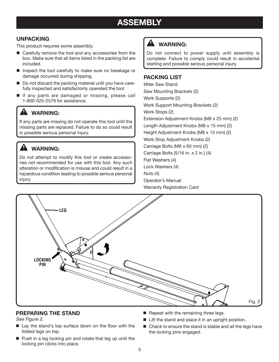 Assembly | Ryobi A18MS01 User Manual | Page 5 / 12