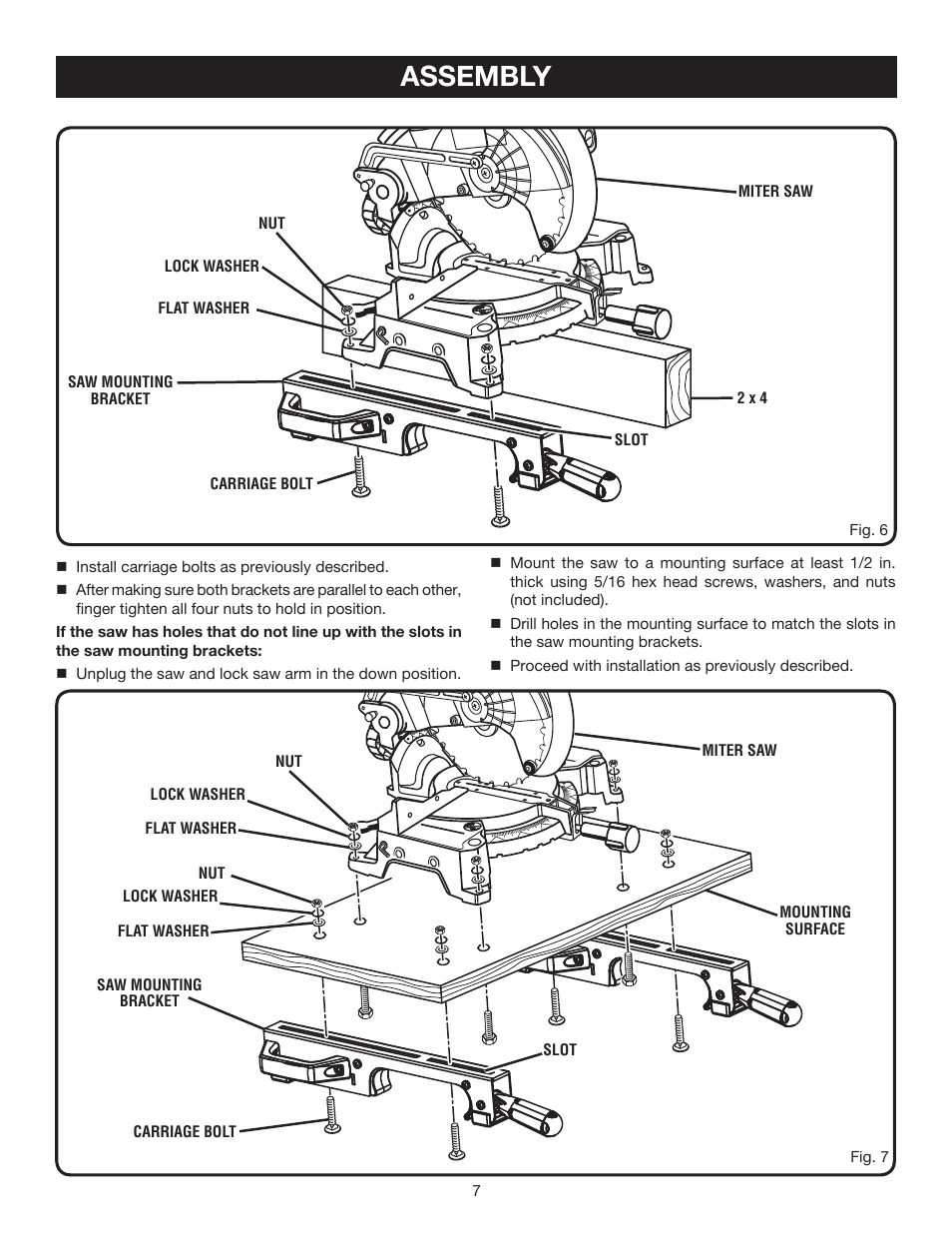 Assembly | Ryobi A18MS01 User Manual | Page 7 / 12