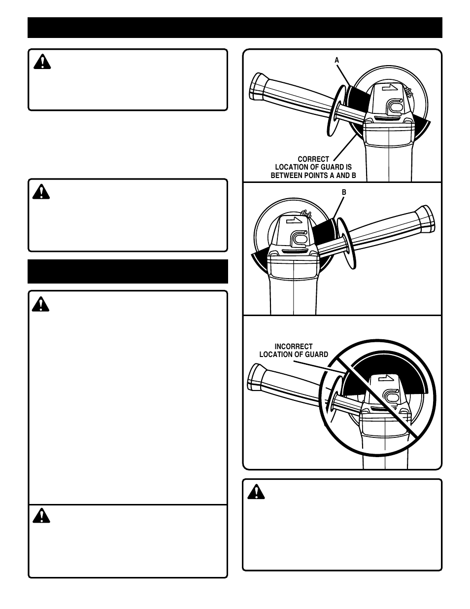 Adjustments, Operation, Warning | Danger | Ryobi AG450 User Manual | Page 10 / 14