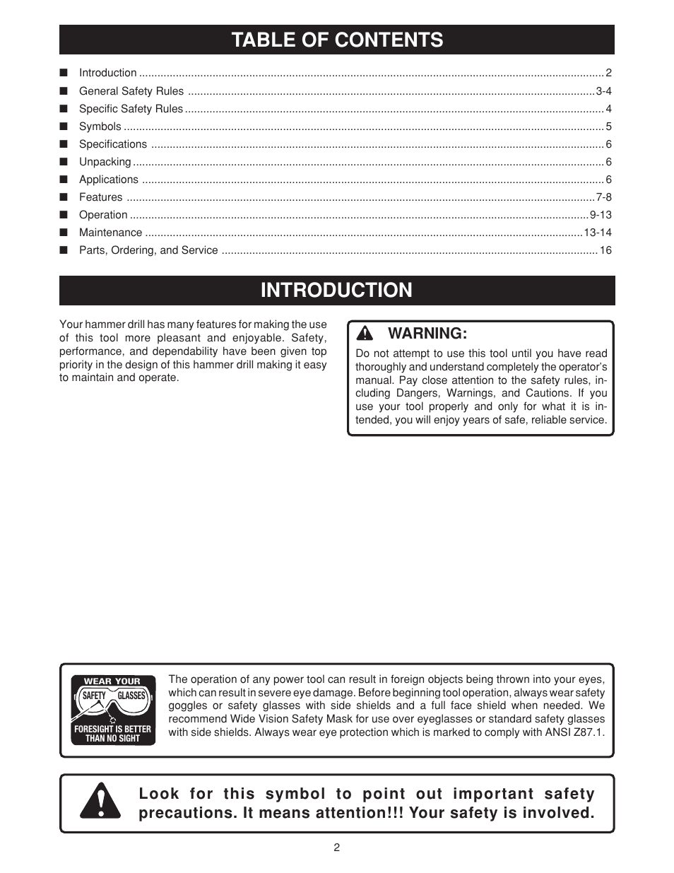 Ryobi D550H User Manual | Page 2 / 16