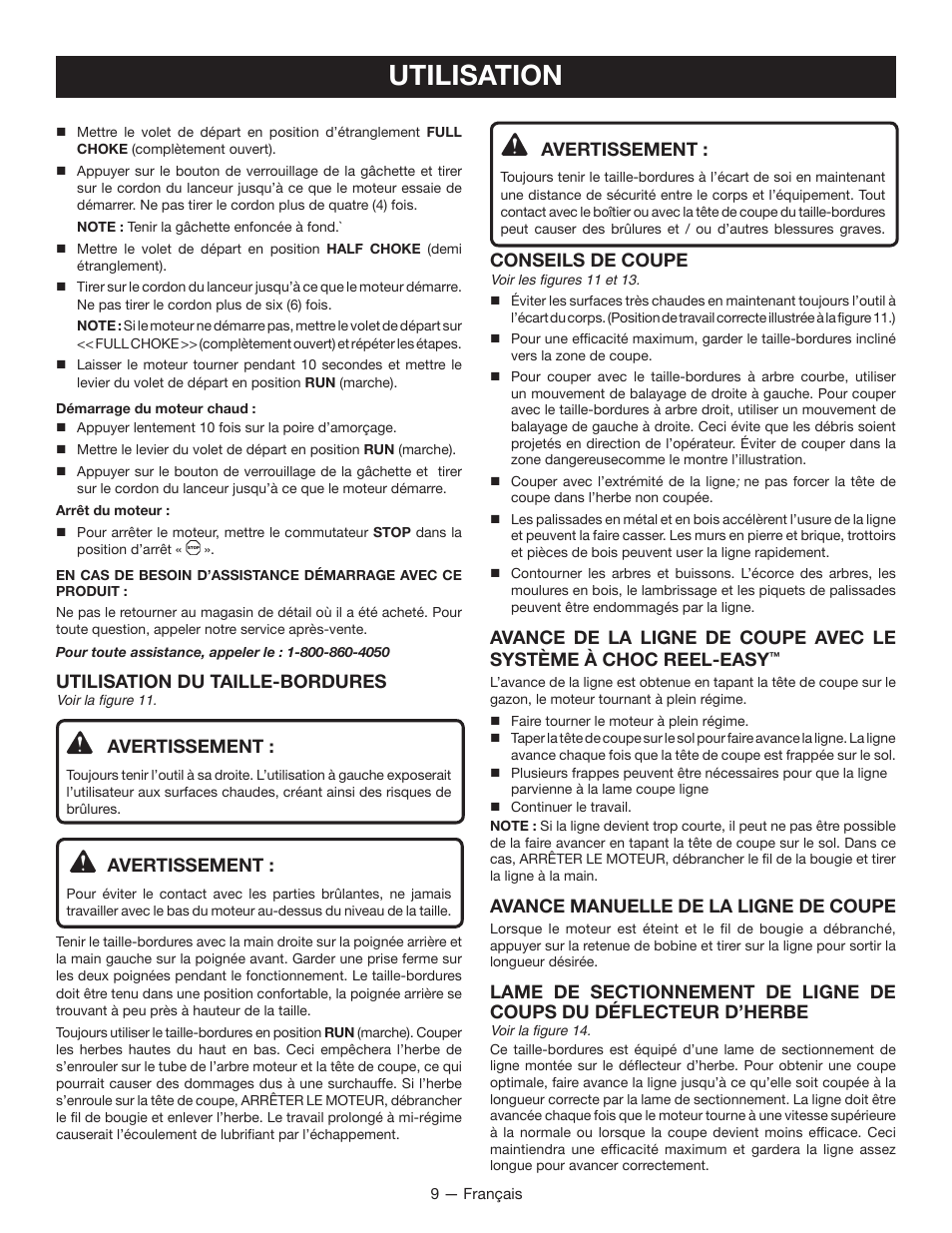 Utilisation | Ryobi CS26 RY28020 User Manual | Page 28 / 48