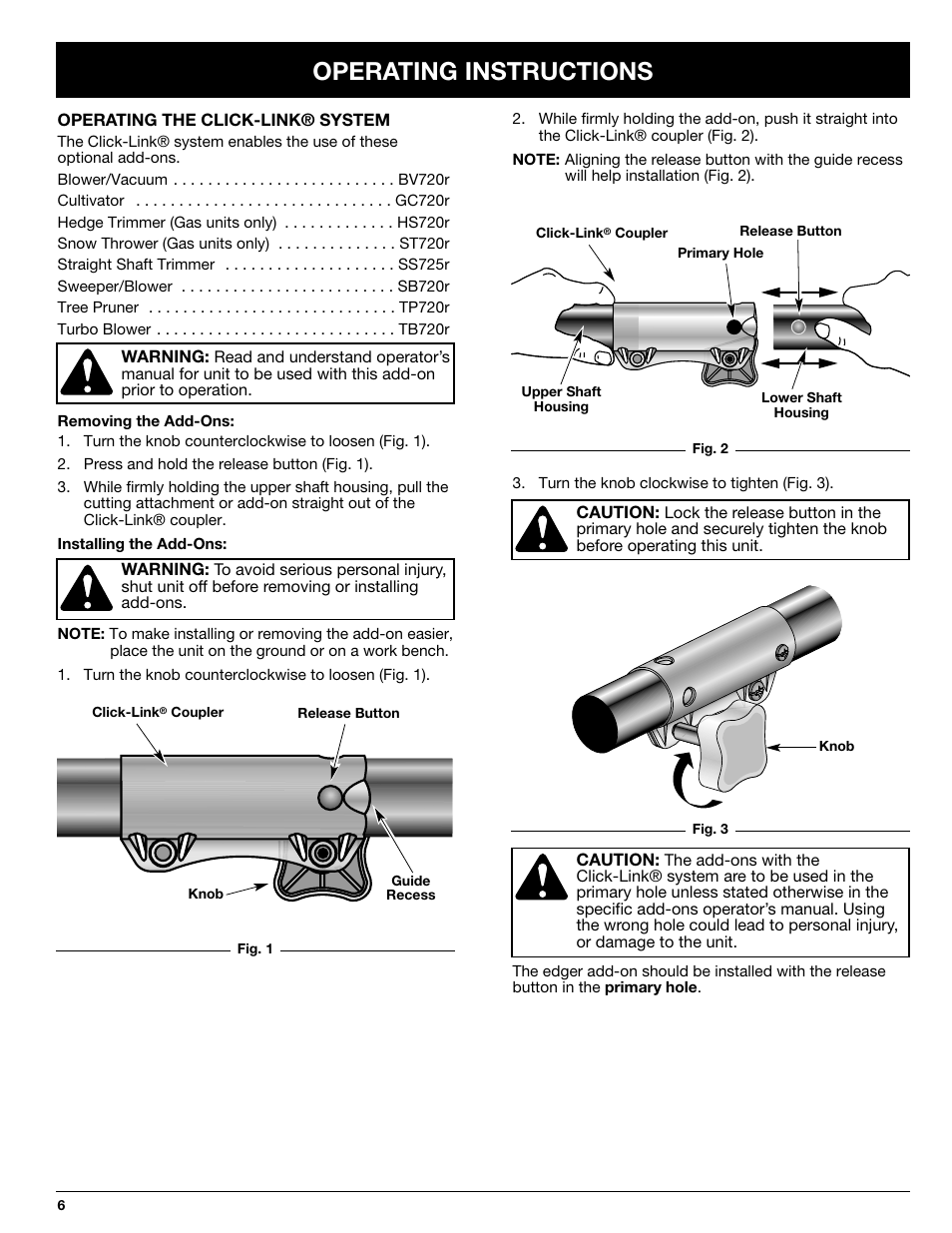 Operating instructions | Ryobi LE720r User Manual | Page 6 / 10