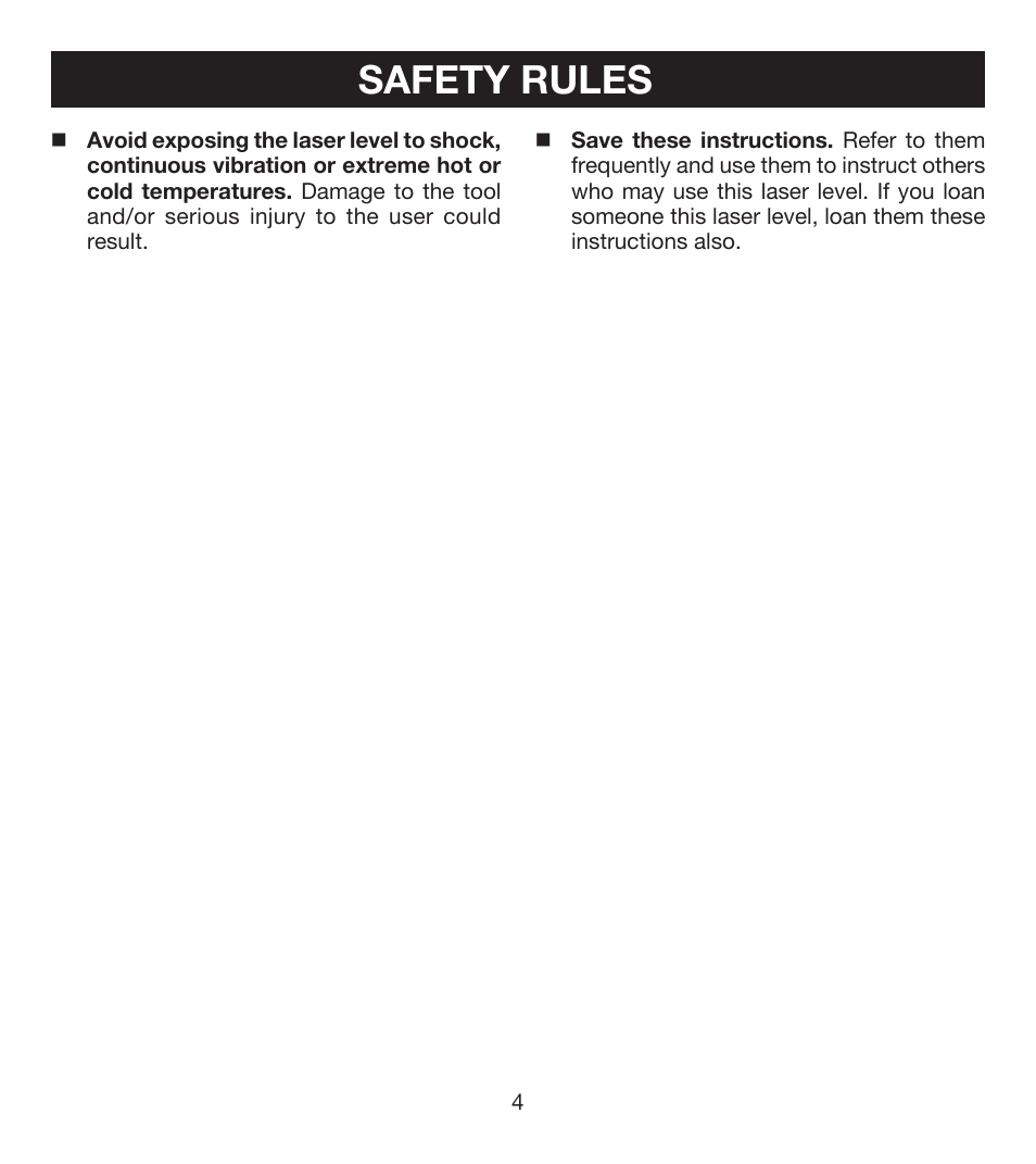 Safety rules | Ryobi ELL0001 User Manual | Page 4 / 18