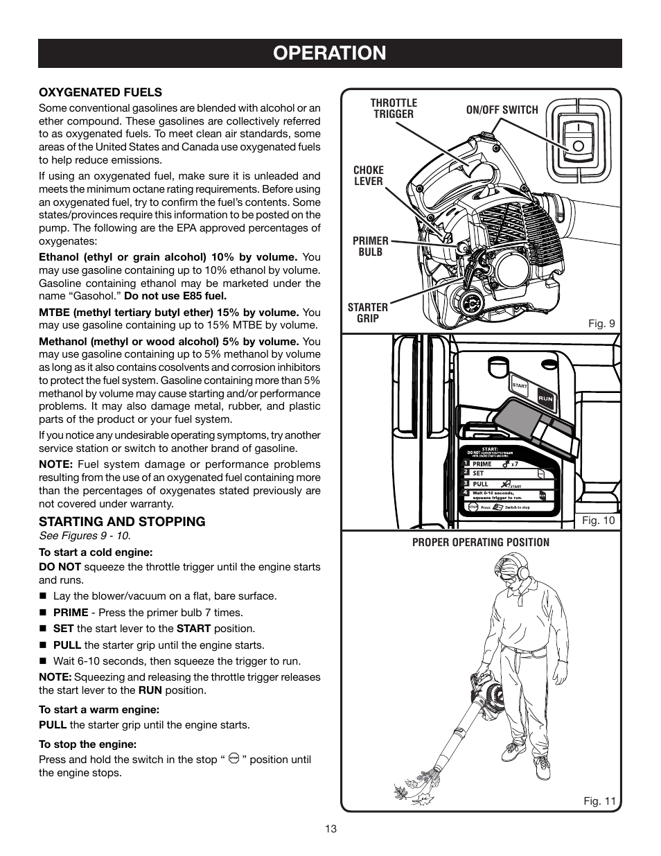 Operation | Ryobi RY08554 User Manual | Page 13 / 22