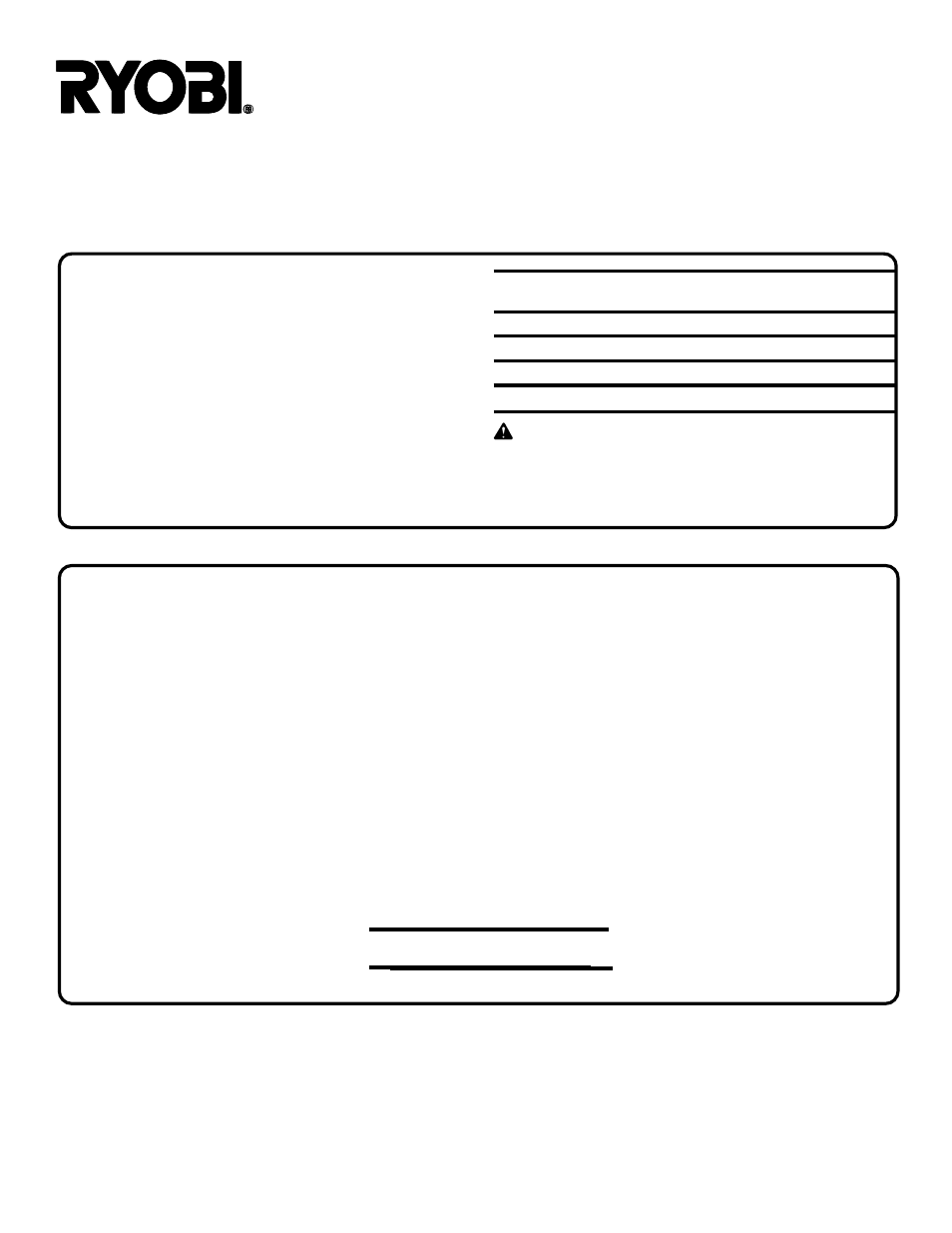 Service, Model no, Double insulated | Extension cord caution | Ryobi TS230 User Manual | Page 28 / 28