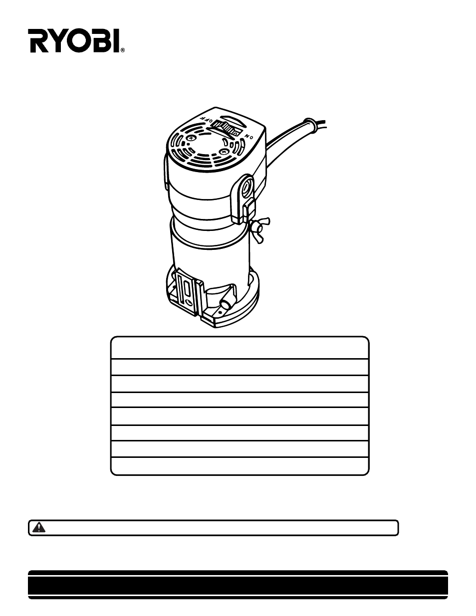 Ryobi TR30 User Manual | 14 pages