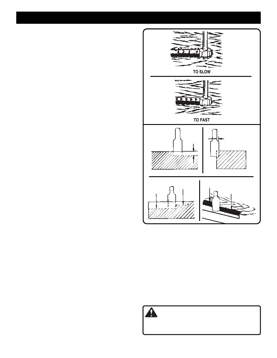 Operation, Warning | Ryobi TR30 User Manual | Page 10 / 14