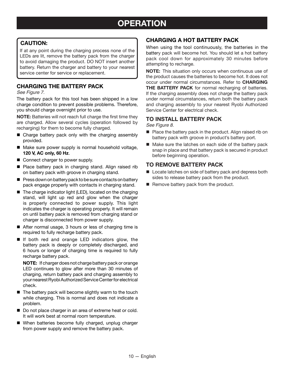 Operation | Ryobi RY09600 User Manual | Page 12 / 50