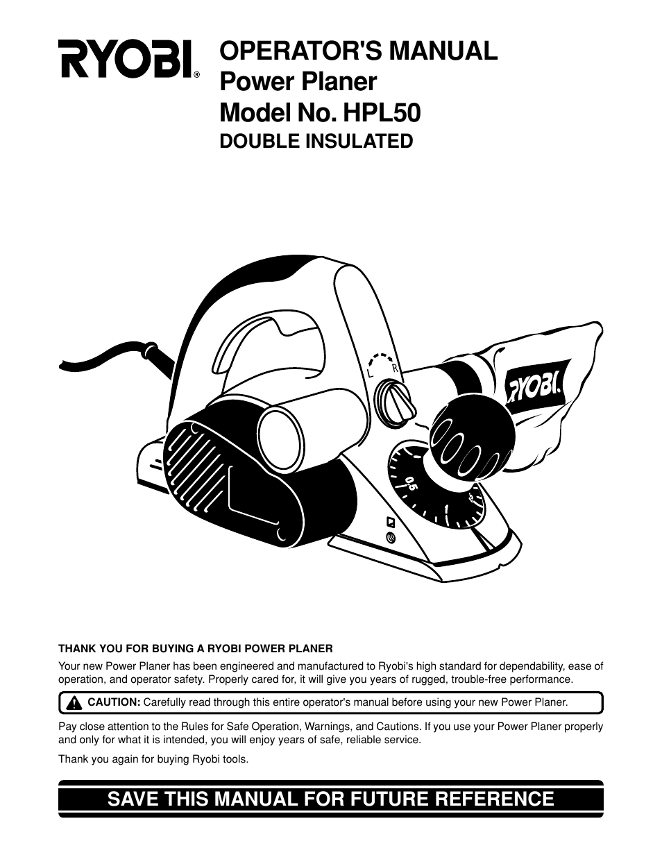 Ryobi HPL50 User Manual | 18 pages