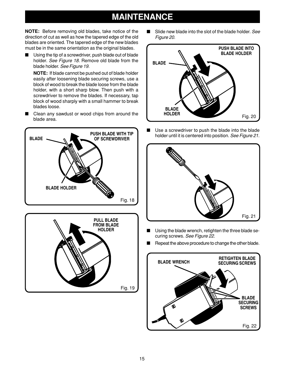 Maintenance | Ryobi HPL50 User Manual | Page 15 / 18