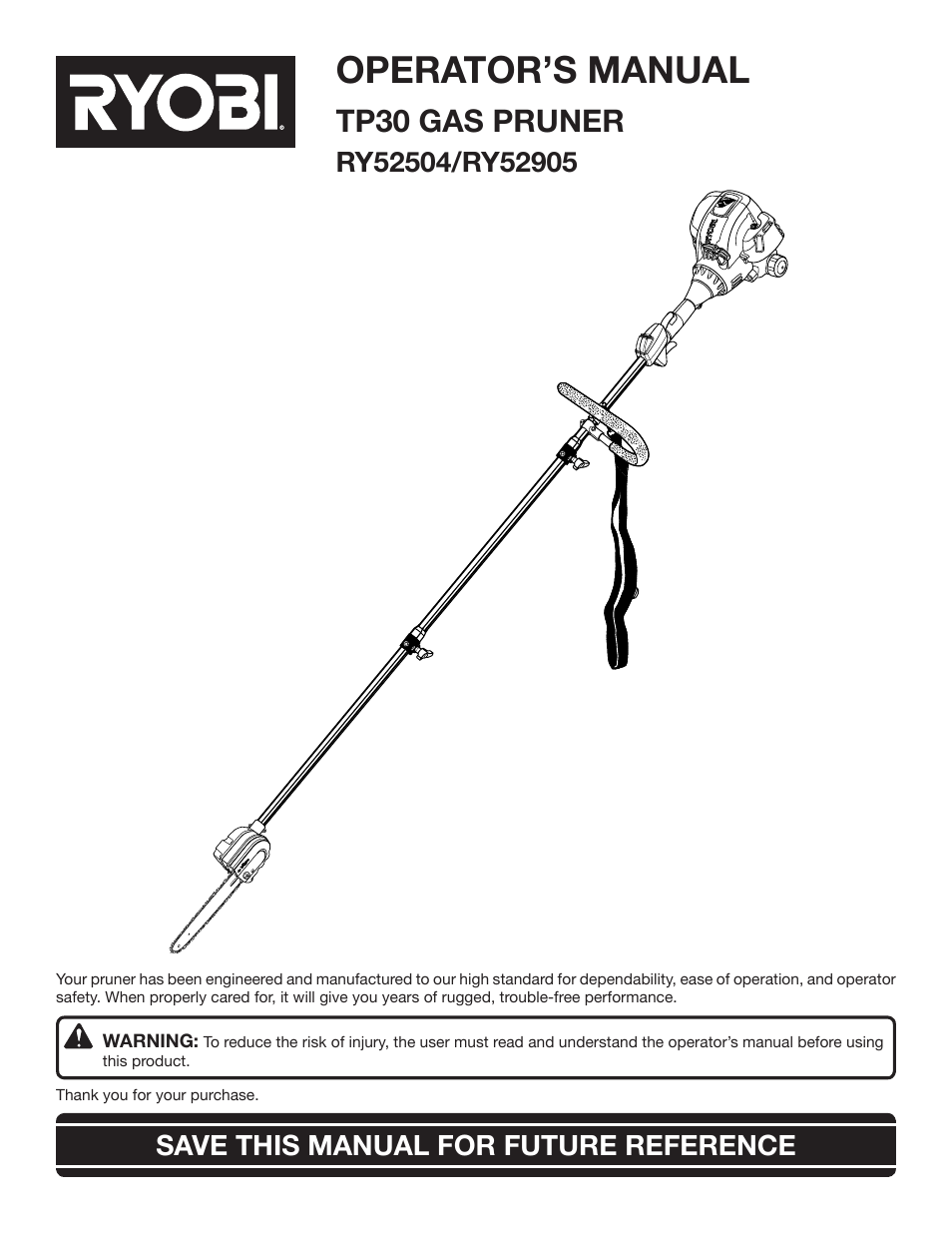 Ryobi RY52504 User Manual | 24 pages