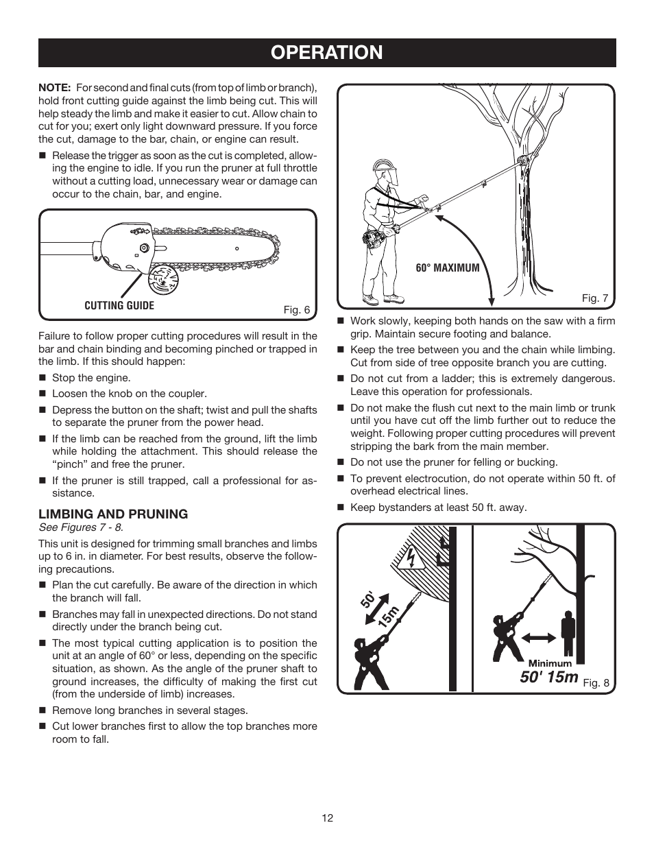 Operation | Ryobi RY52504 User Manual | Page 12 / 24