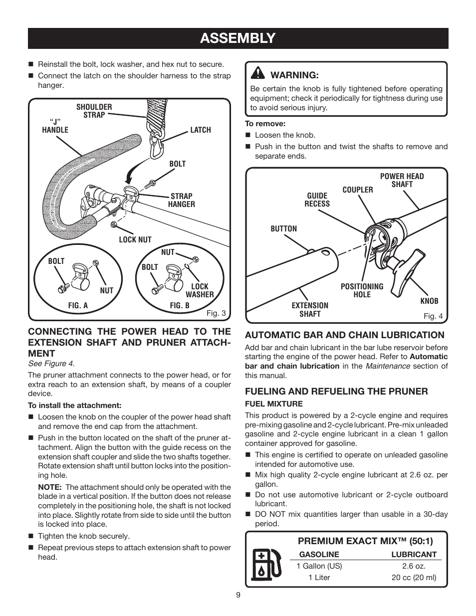 Assembly | Ryobi RY52504 User Manual | Page 9 / 24