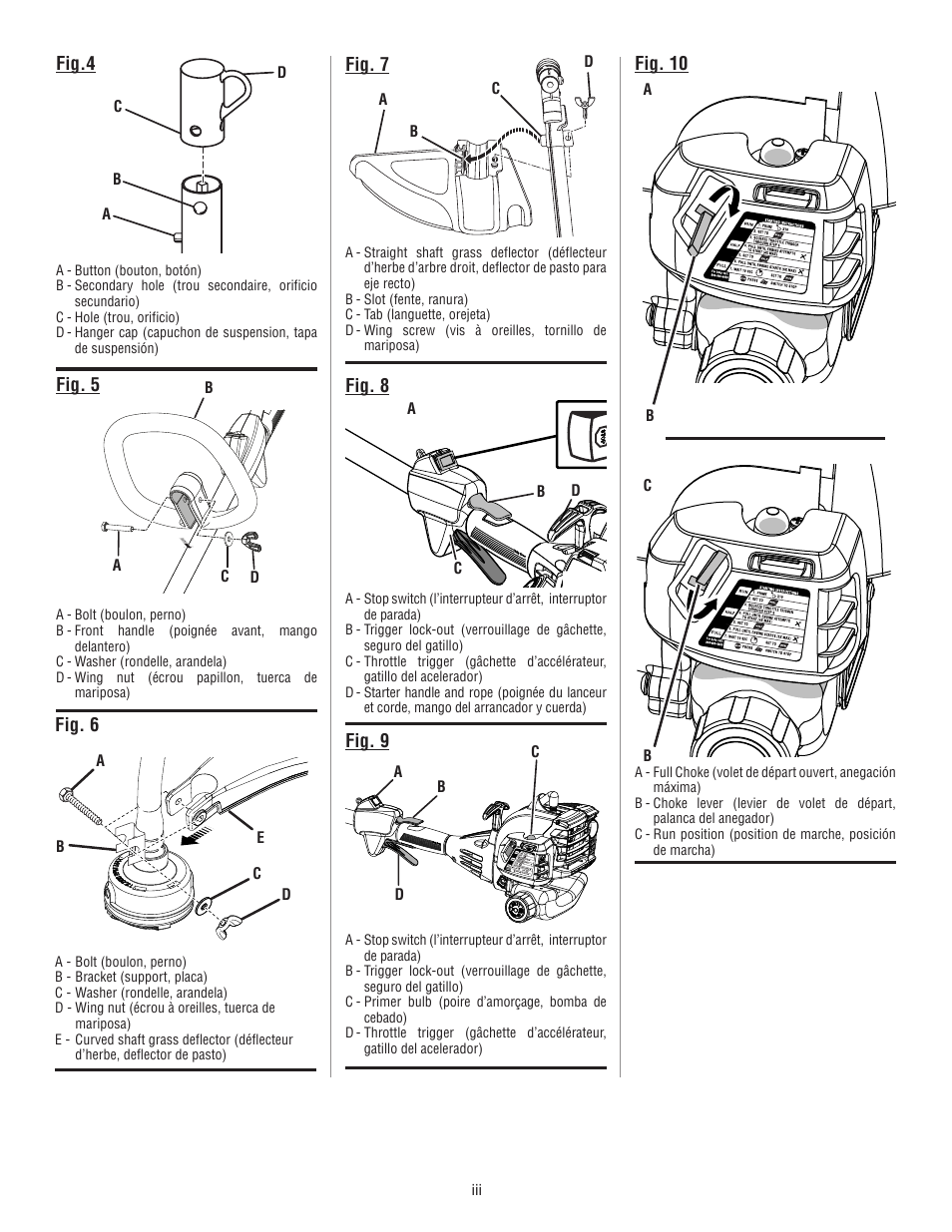 Ryobi String Trimmers CS26 User Manual | Page 3 / 48