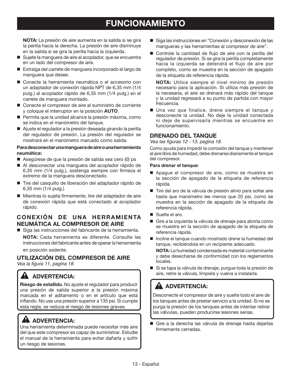 Funcionamiento | Ryobi YN301PL1 User Manual | Page 41 / 48