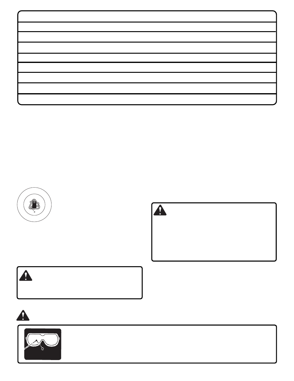 Warning | Ryobi RY1201 User Manual | Page 6 / 14