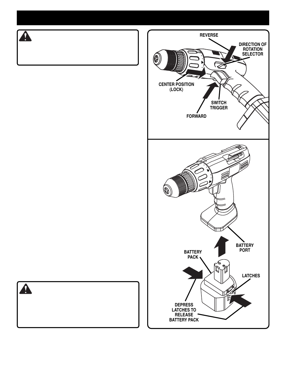 Operation, Warning, Caution | Ryobi RY1201 User Manual | Page 8 / 14