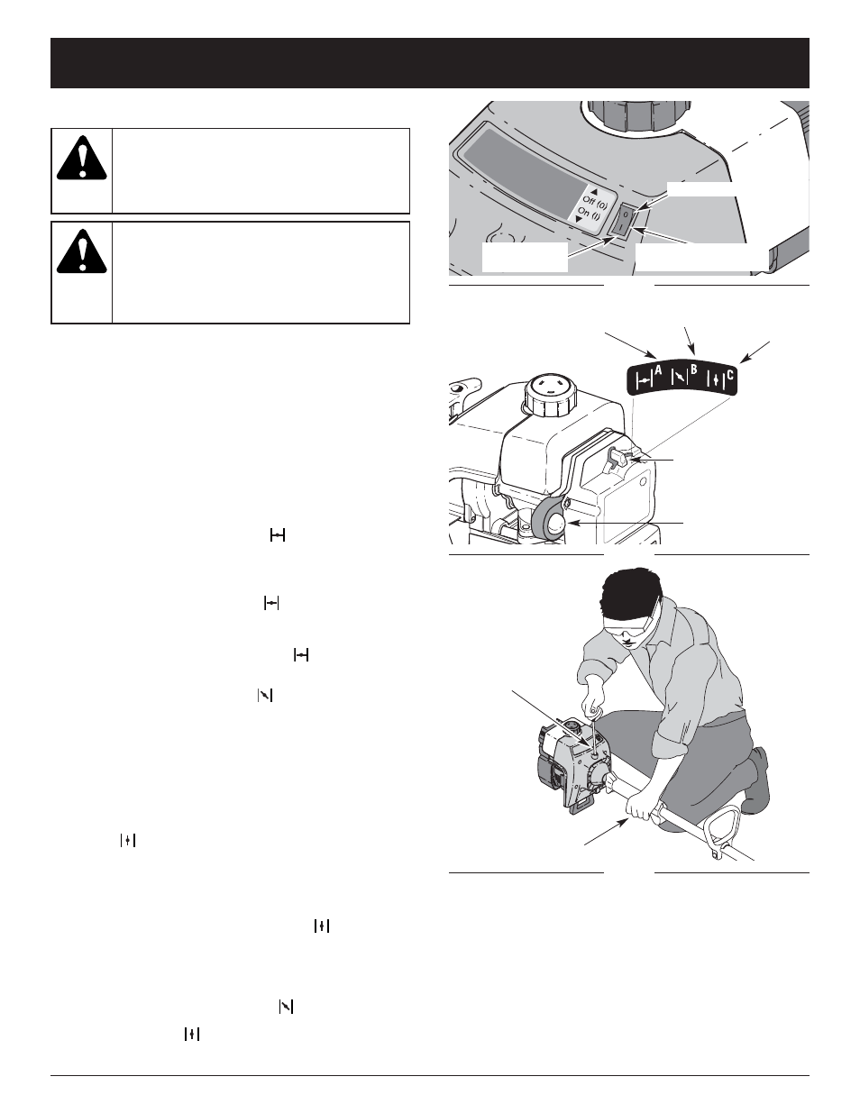Instructions de démarrage et arrêt | Ryobi 700r User Manual | Page 30 / 64