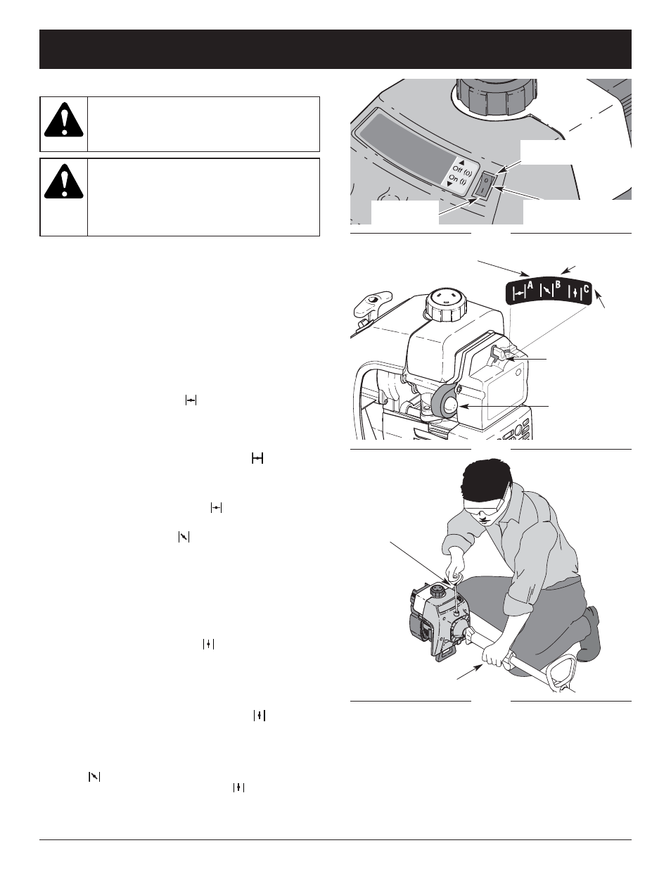 Instrucciones de arranque y apagado | Ryobi 700r User Manual | Page 50 / 64