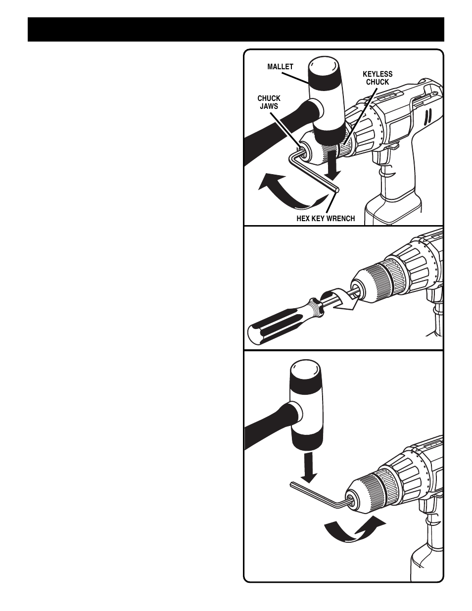 Operation, Chuck removal | Ryobi HP61 User Manual | Page 11 / 14