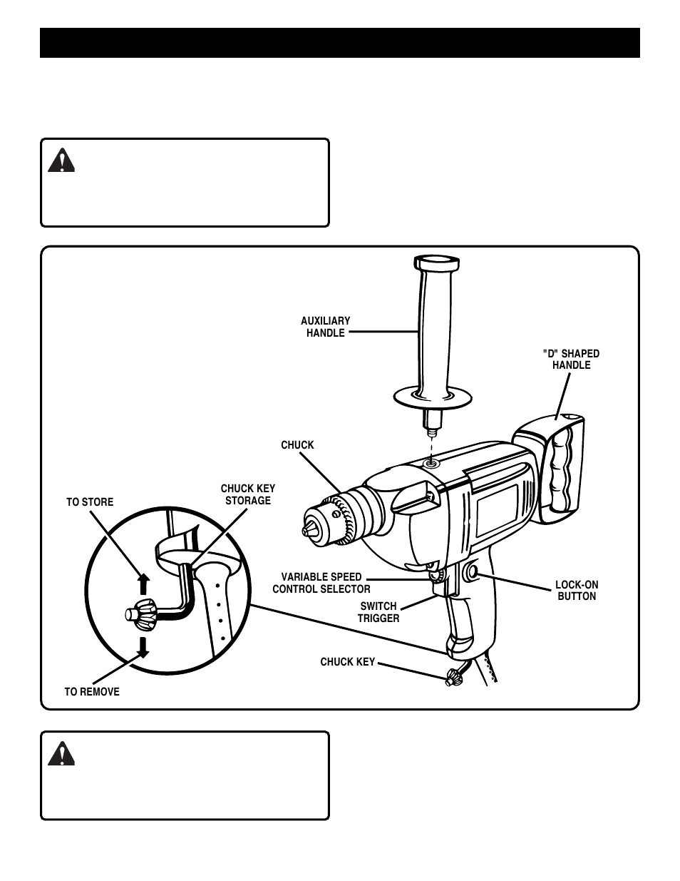 Operation, Warning | Ryobi D50VSR User Manual | Page 5 / 12