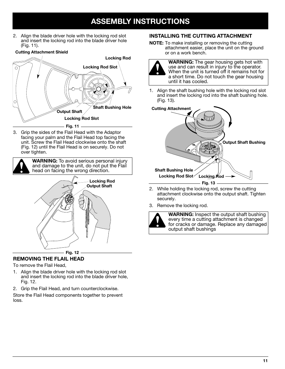 Assembly instructions | Ryobi 768r User Manual | Page 11 / 24