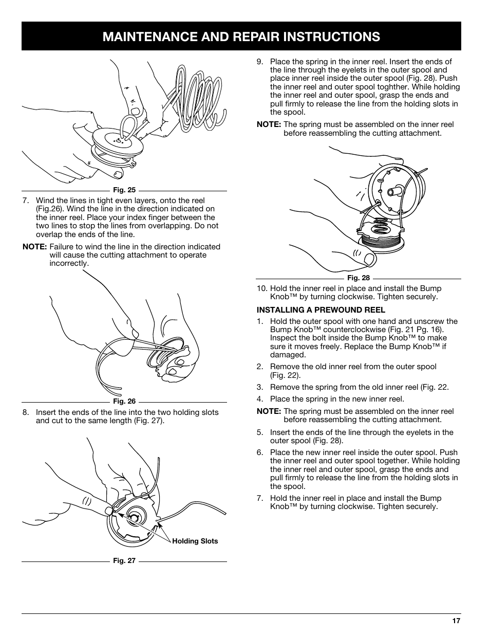 Maintenance and repair instructions | Ryobi 768r User Manual | Page 17 / 24