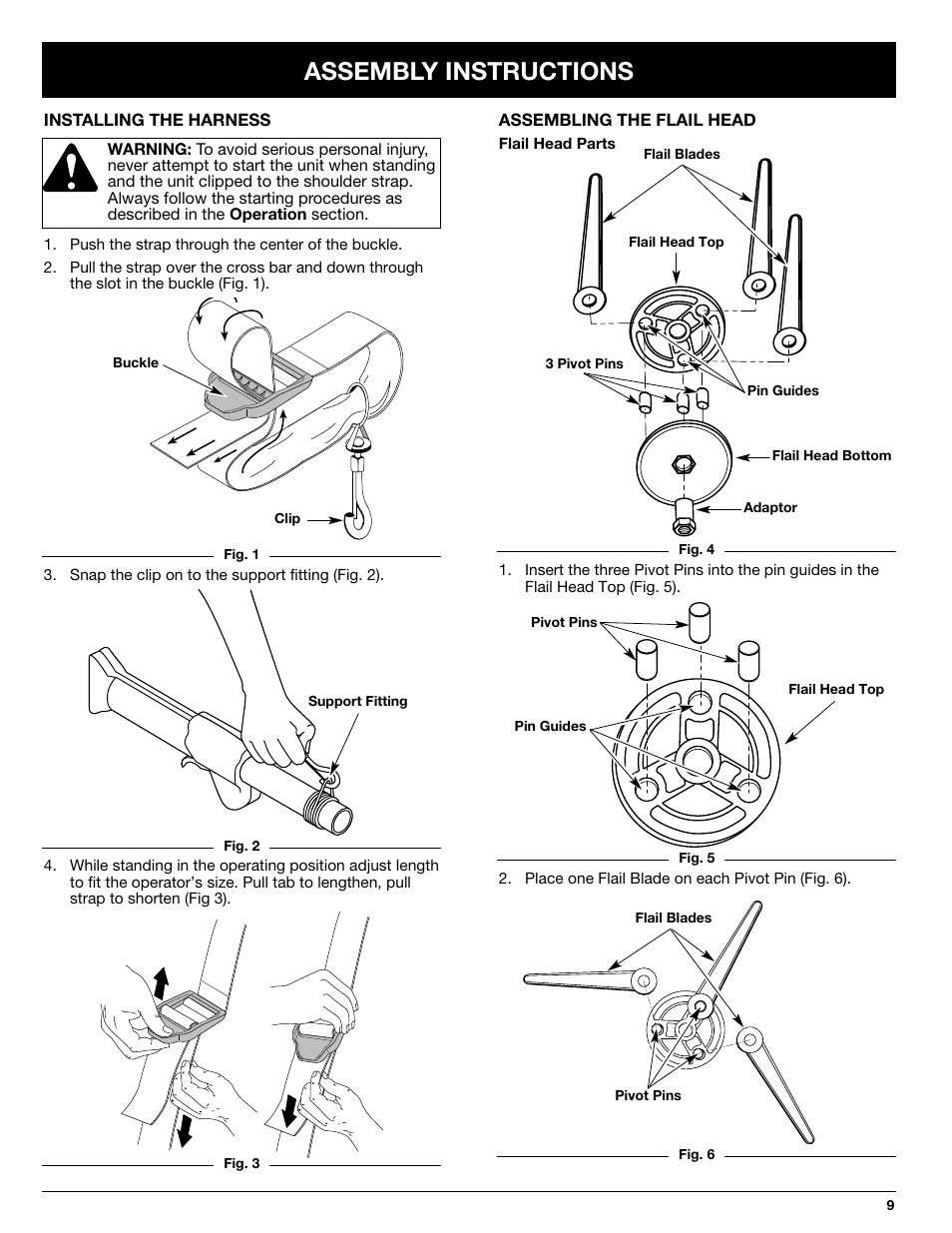 Assembly instructions | Ryobi 768r User Manual | Page 9 / 24