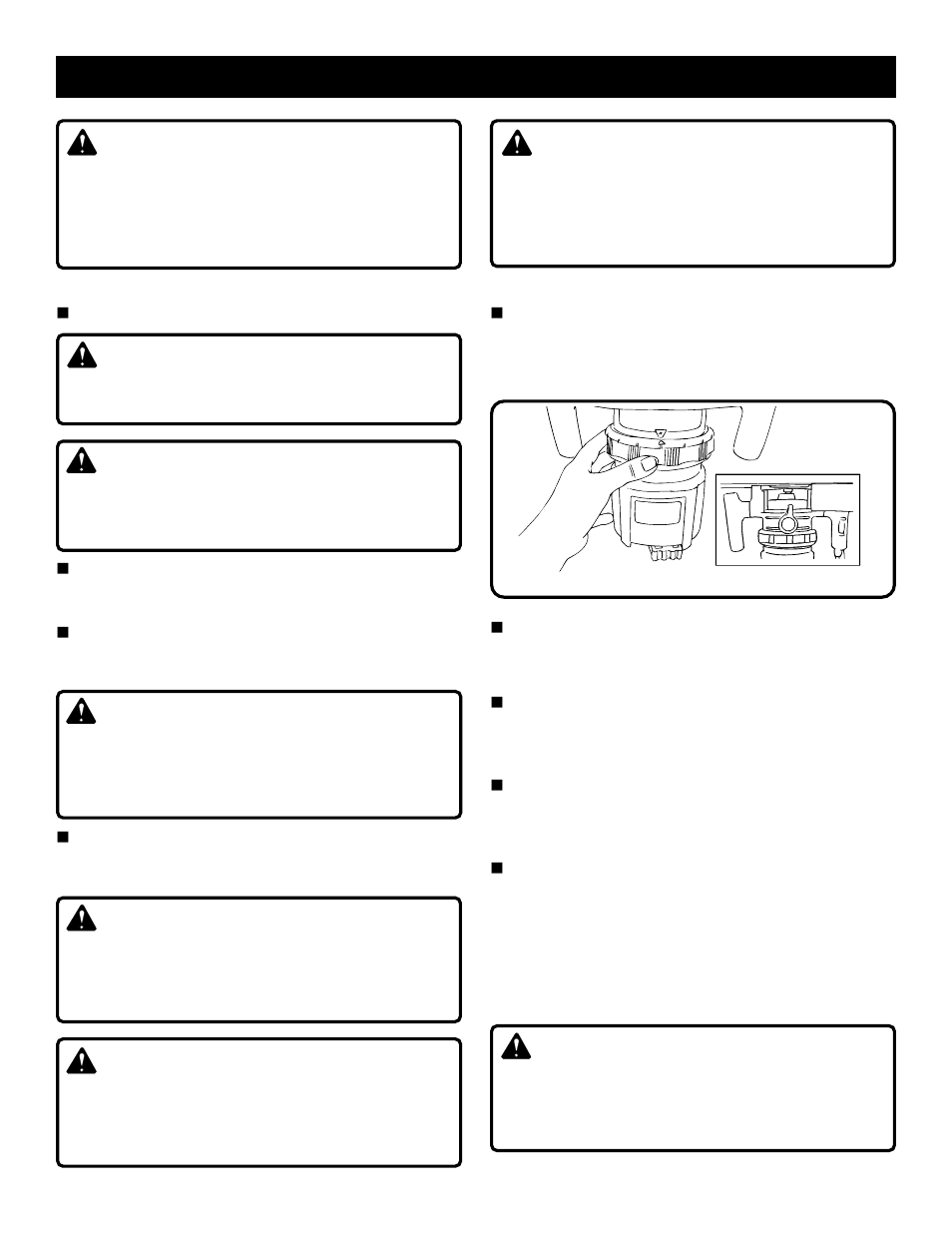 Operation, Warning | Ryobi RT100 User Manual | Page 10 / 14