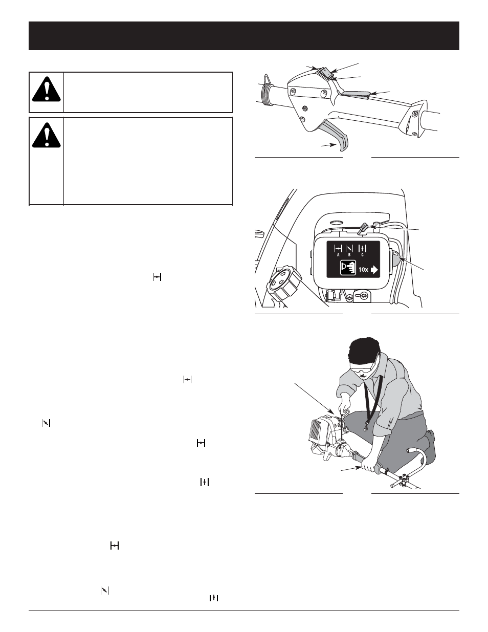 Instructions de démarrage et arrêt | Ryobi 890R User Manual | Page 43 / 96
