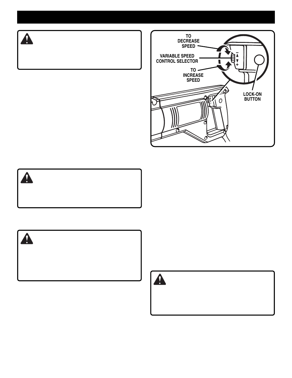 Warning, Operation | Ryobi RJ150V-01 User Manual | Page 6 / 14