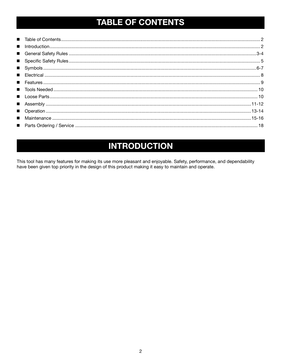 Ryobi BGH827 User Manual | Page 2 / 18