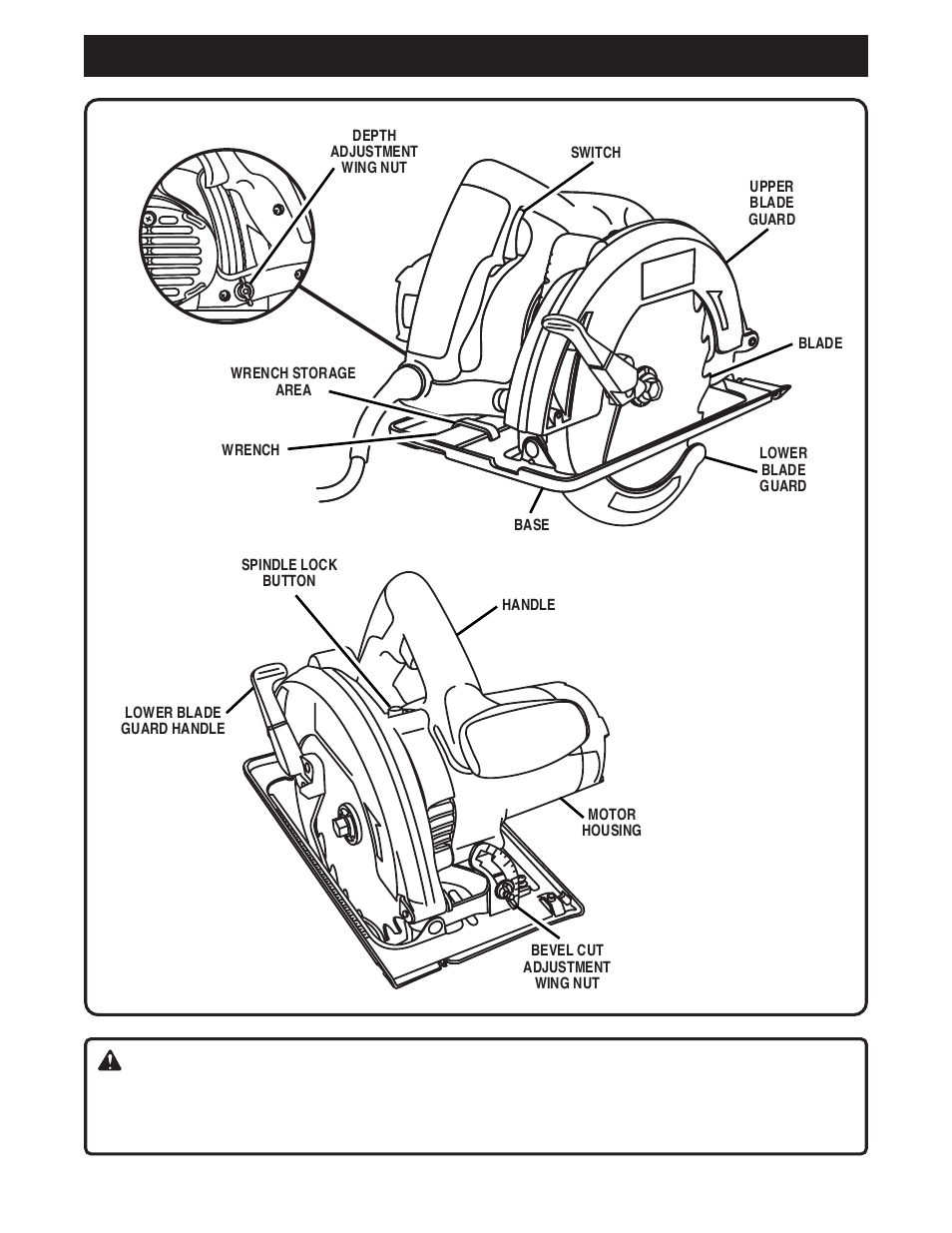 Features, Warning | Ryobi CSB121 User Manual | Page 10 / 22