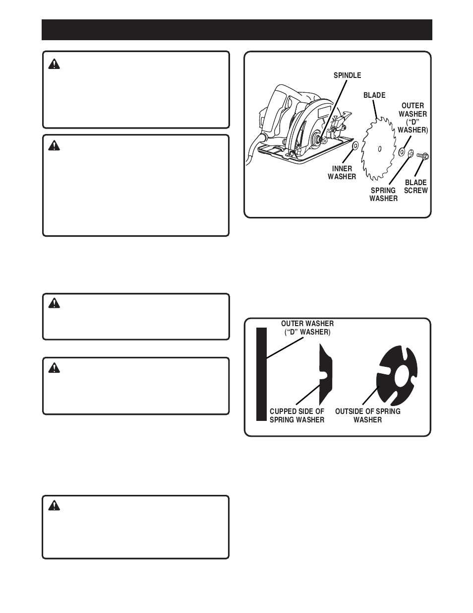 Assembly, Warning, Caution | Ryobi CSB121 User Manual | Page 11 / 22