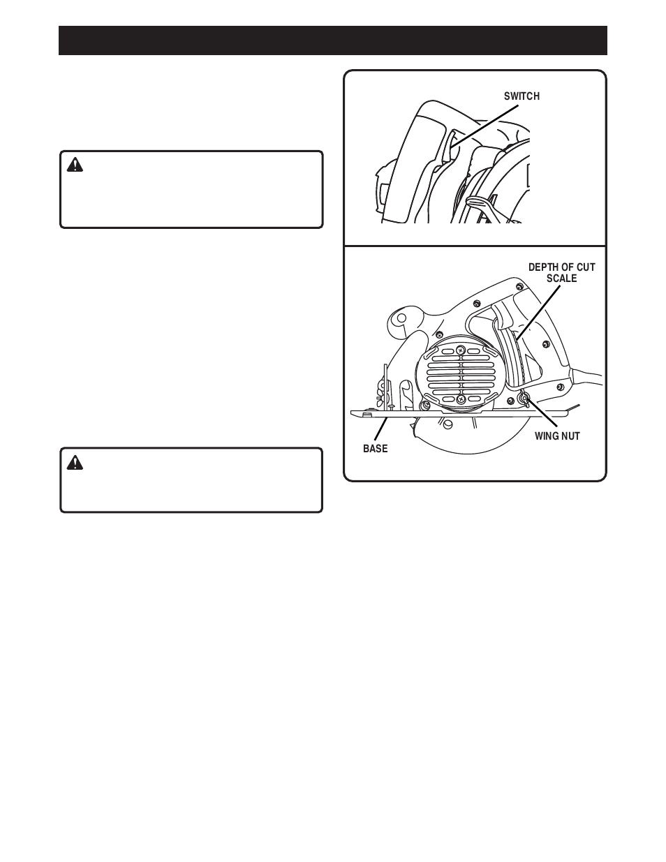 Operation, Warning | Ryobi CSB121 User Manual | Page 14 / 22