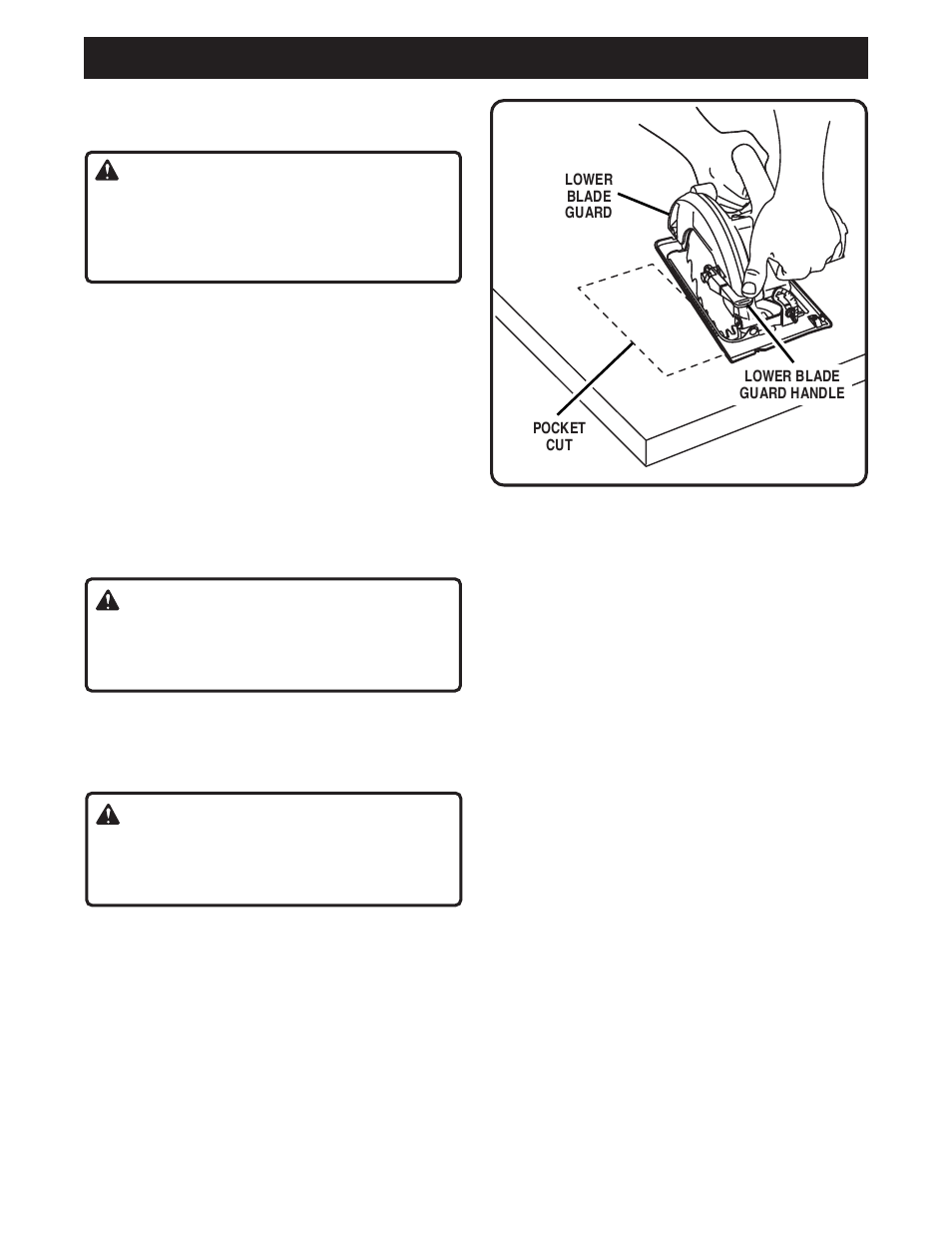 Operation, Warning | Ryobi CSB121 User Manual | Page 19 / 22