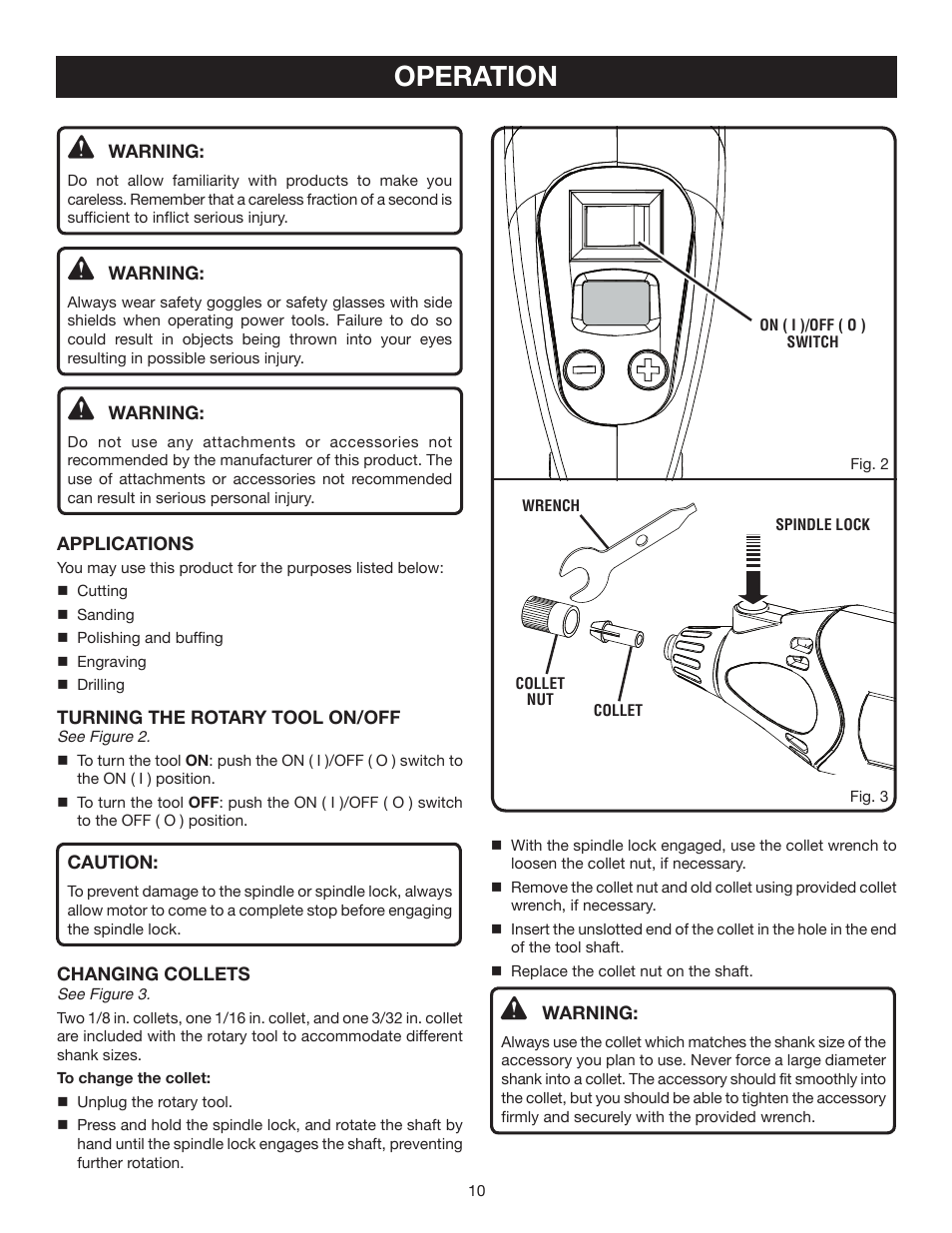 Operation | Ryobi HT230 User Manual | Page 10 / 22