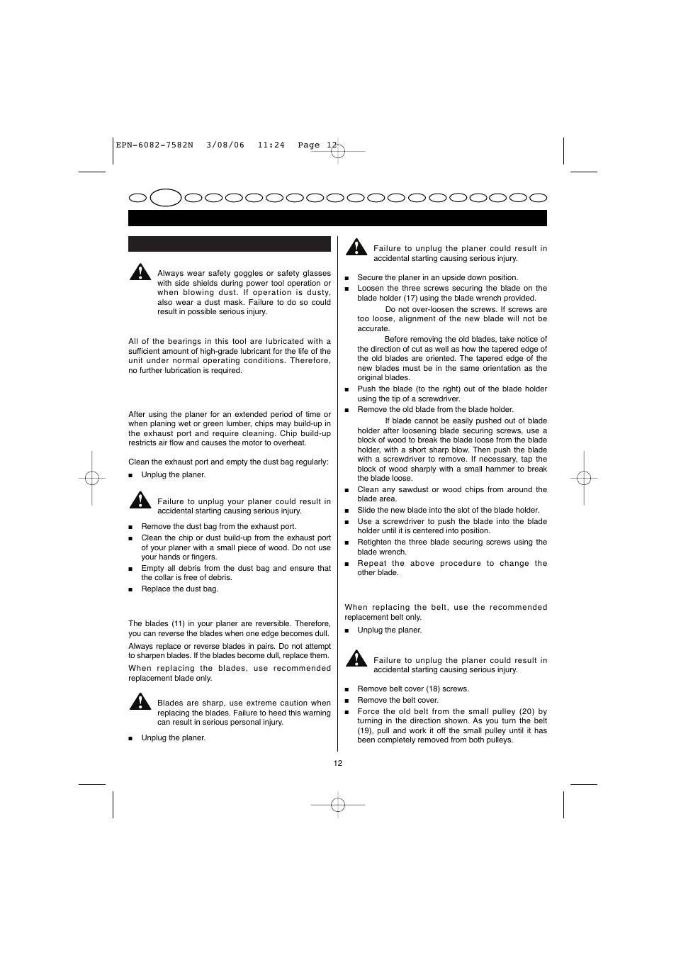 English | Ryobi EPN-7582N User Manual | Page 10 / 77