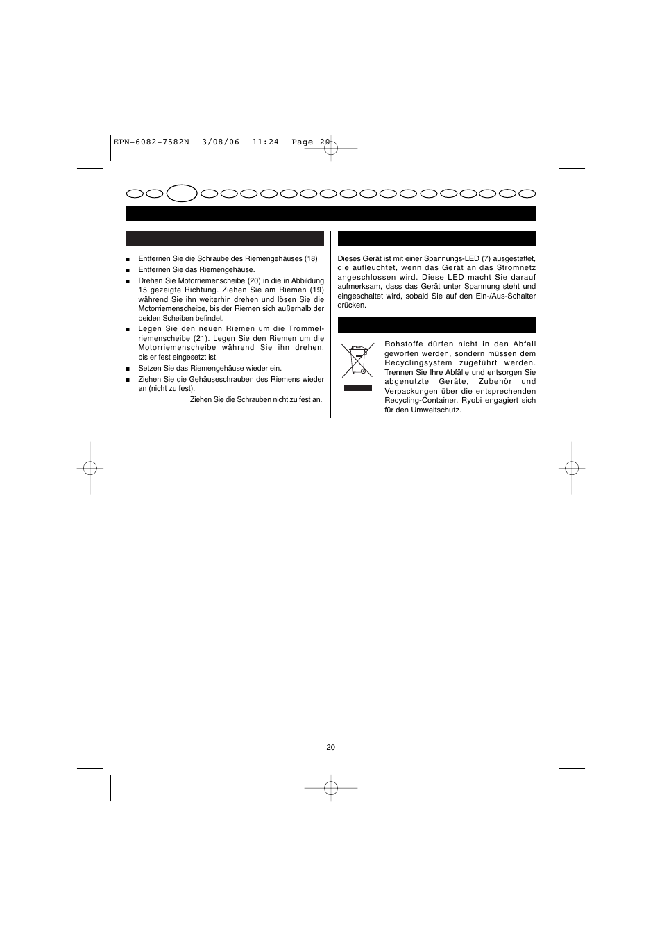 Deutsch | Ryobi EPN-7582N User Manual | Page 18 / 77