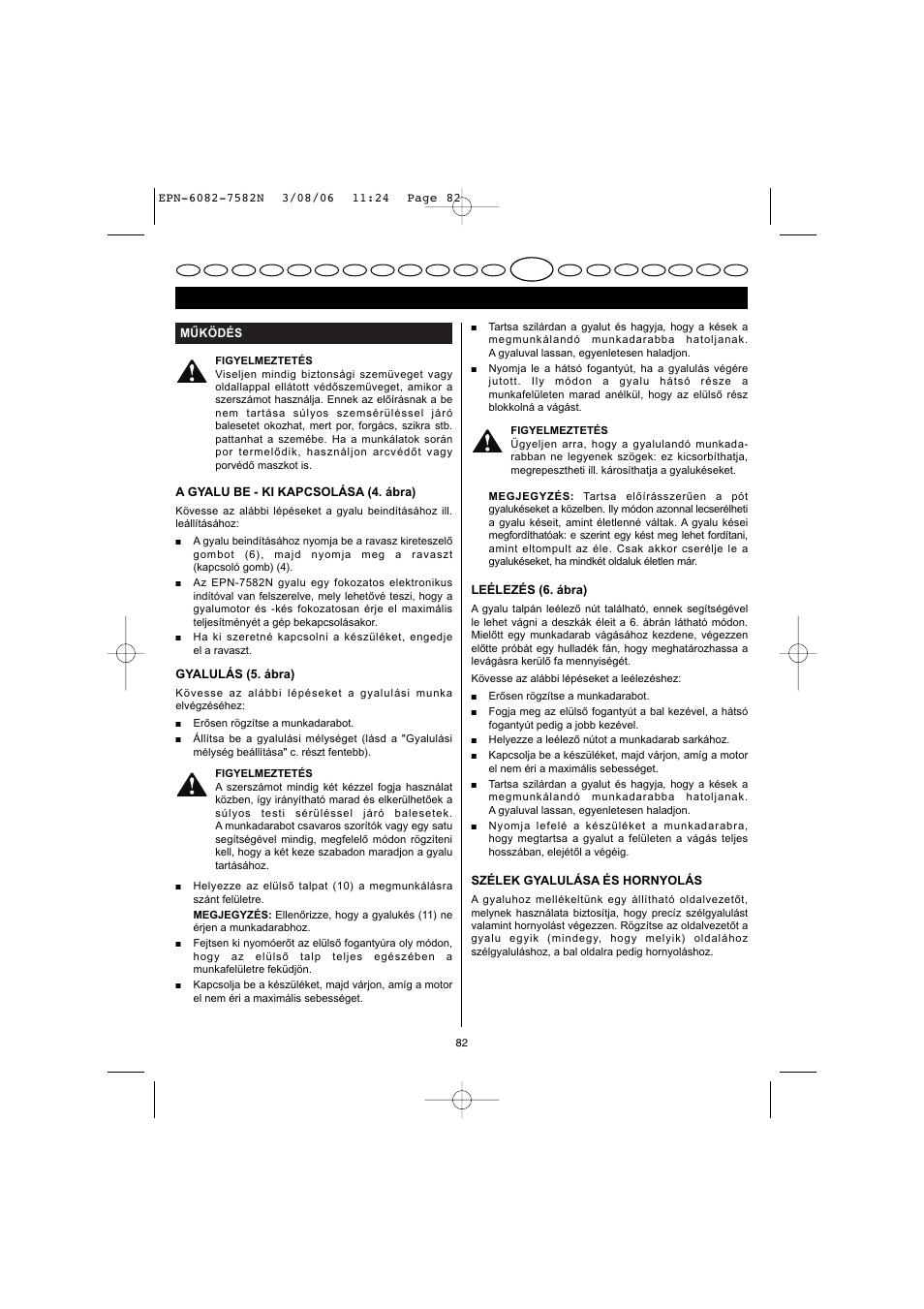 Magyar | Ryobi EPN-7582N User Manual | Page 29 / 77